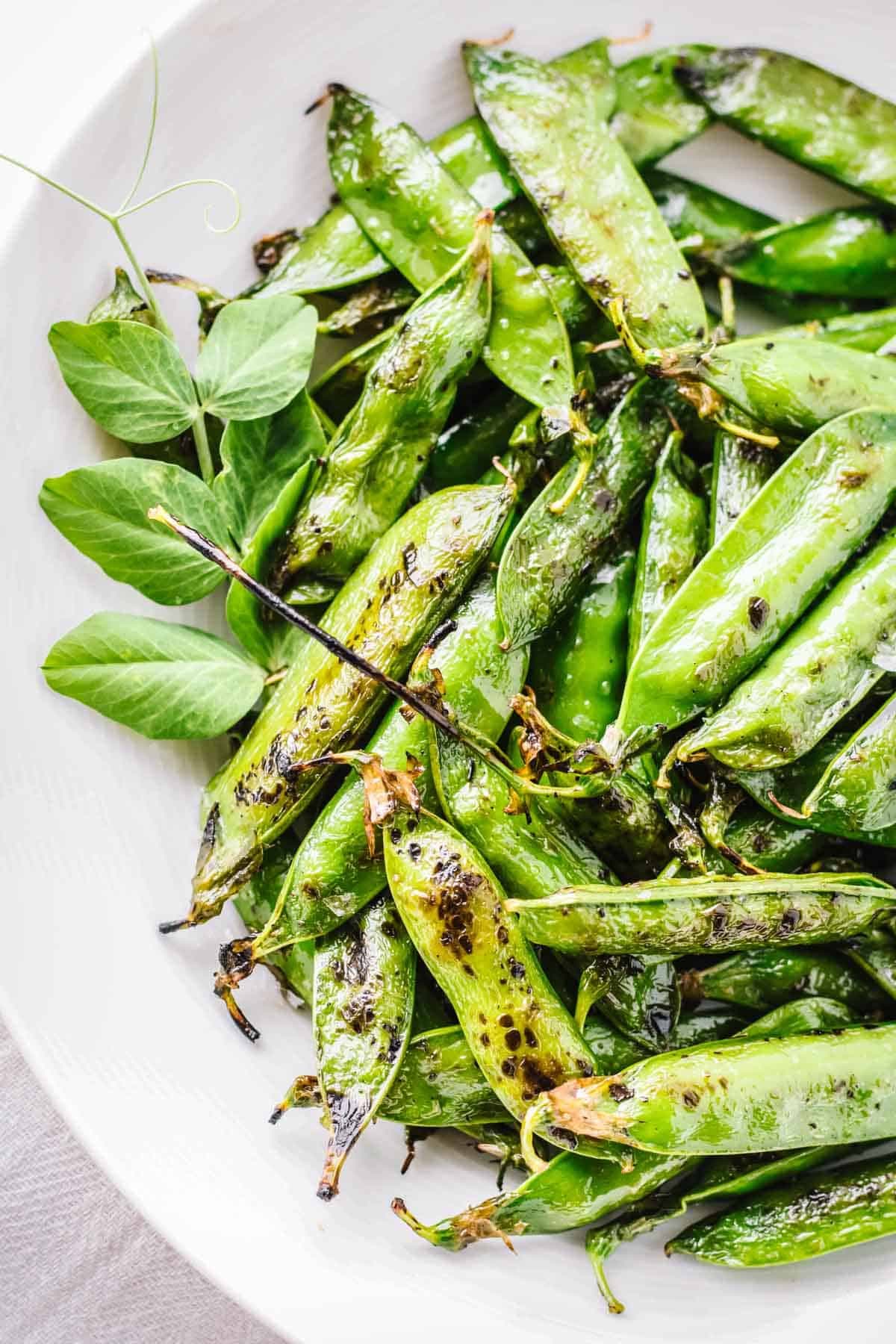 Grilled Peas in the Pod