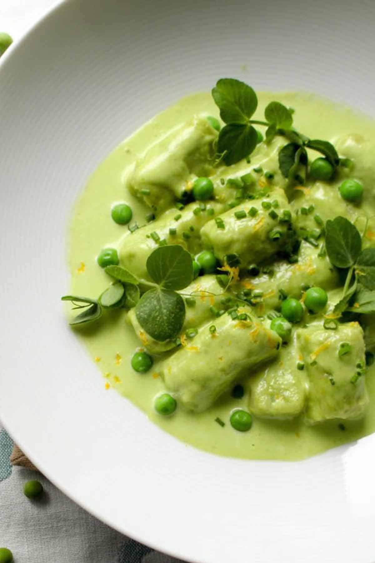 English Pea Gnocchi