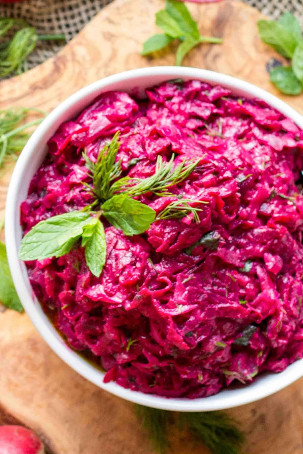 Salt Roasted Beets with Tahini