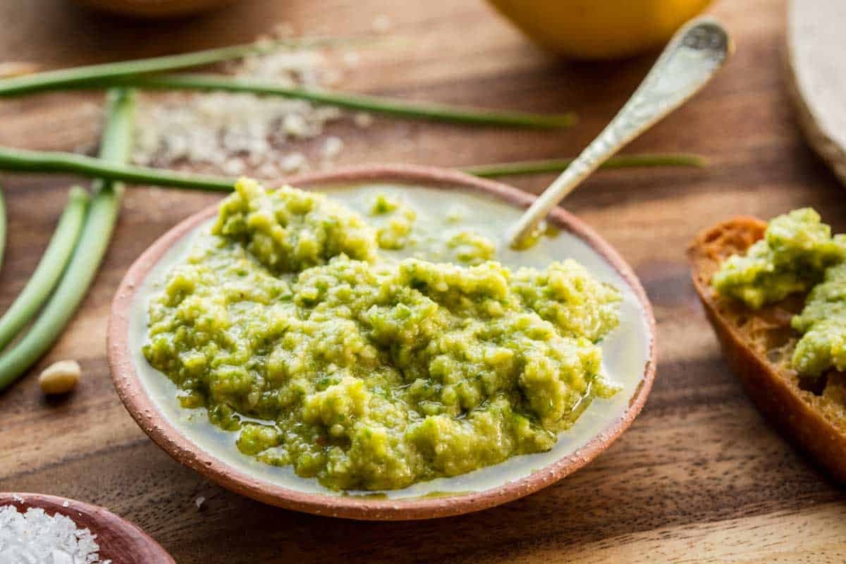 Easy Garlic Scape Pesto