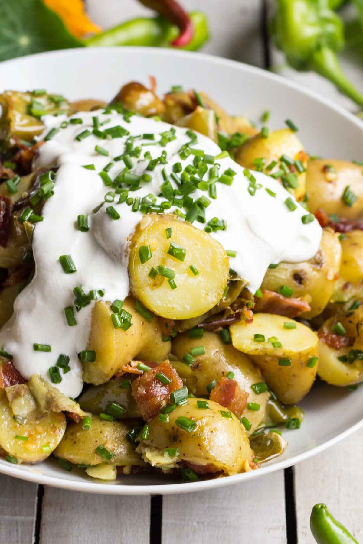 Warm Potato Salad with Bacon