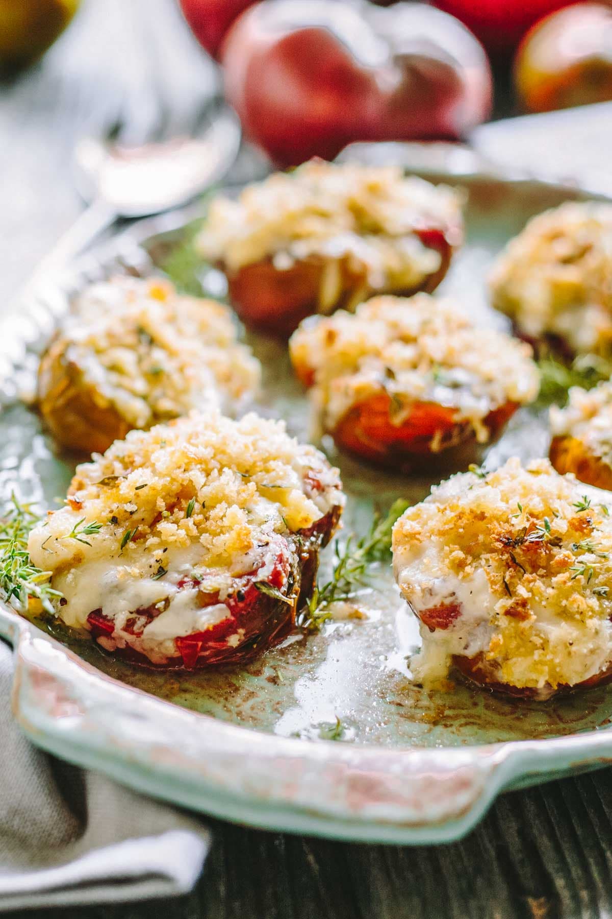 Baked Tomatoes with Aged Cheddar