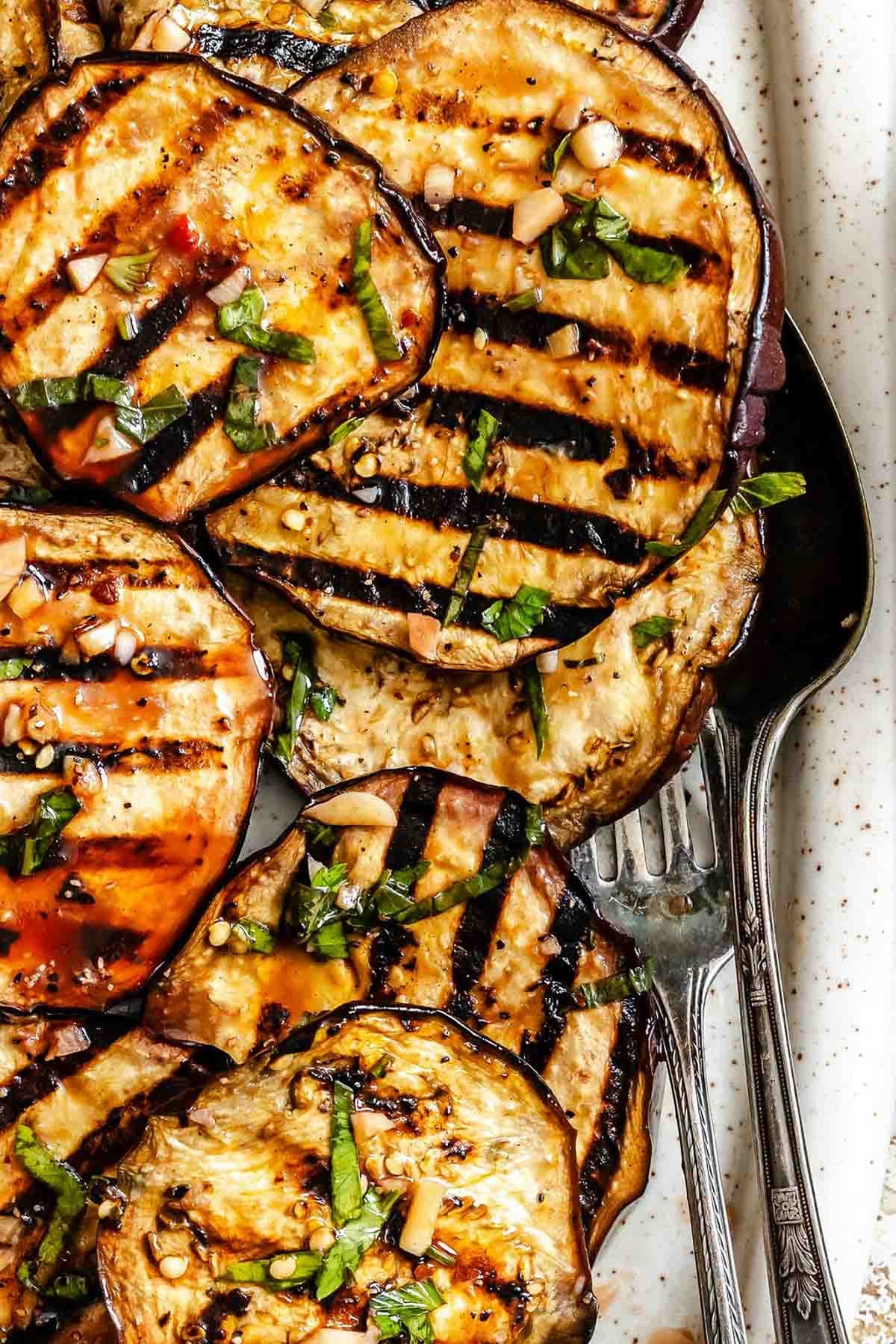Easy Grilled Eggplant with Marinade