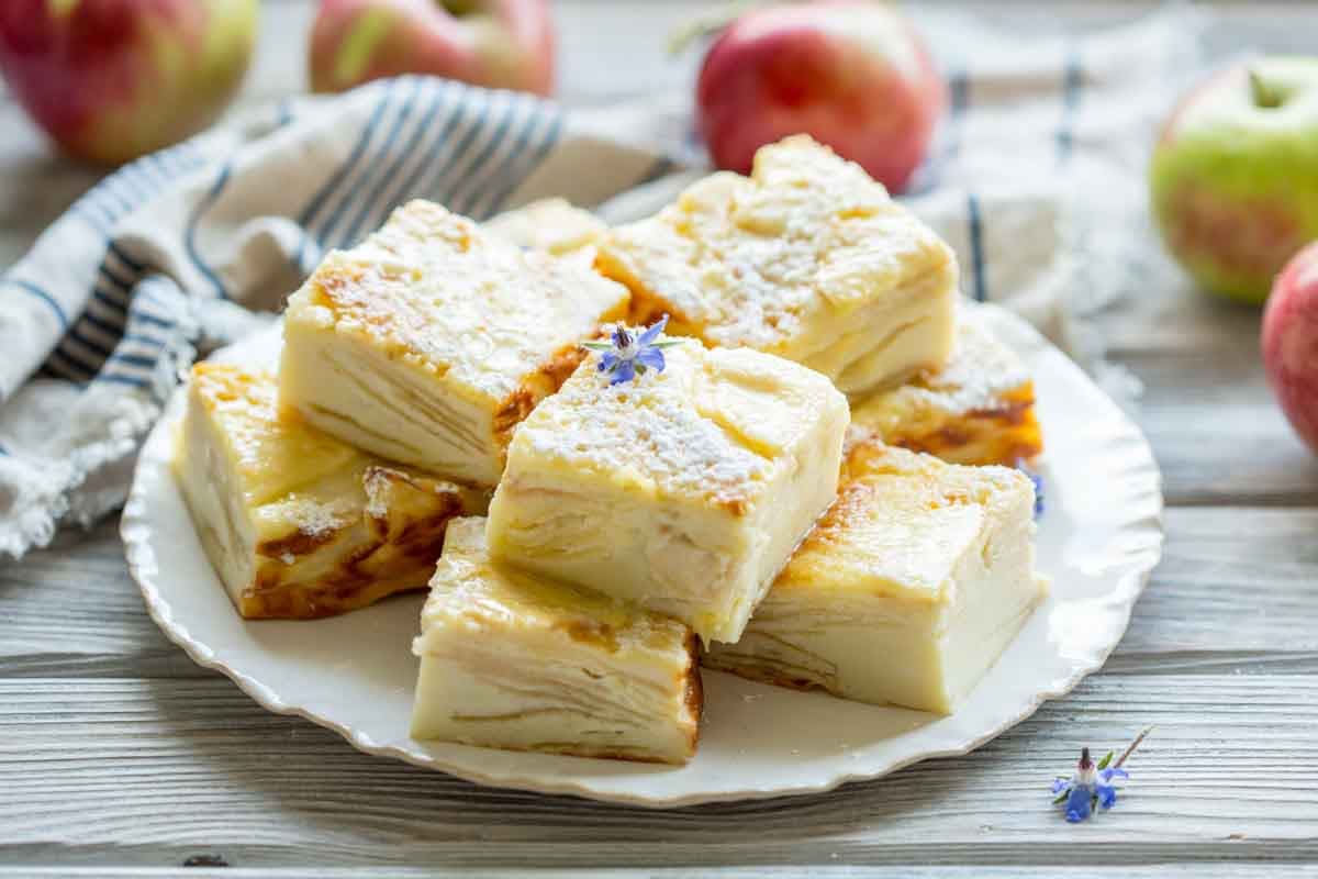 Apple Custard Bars