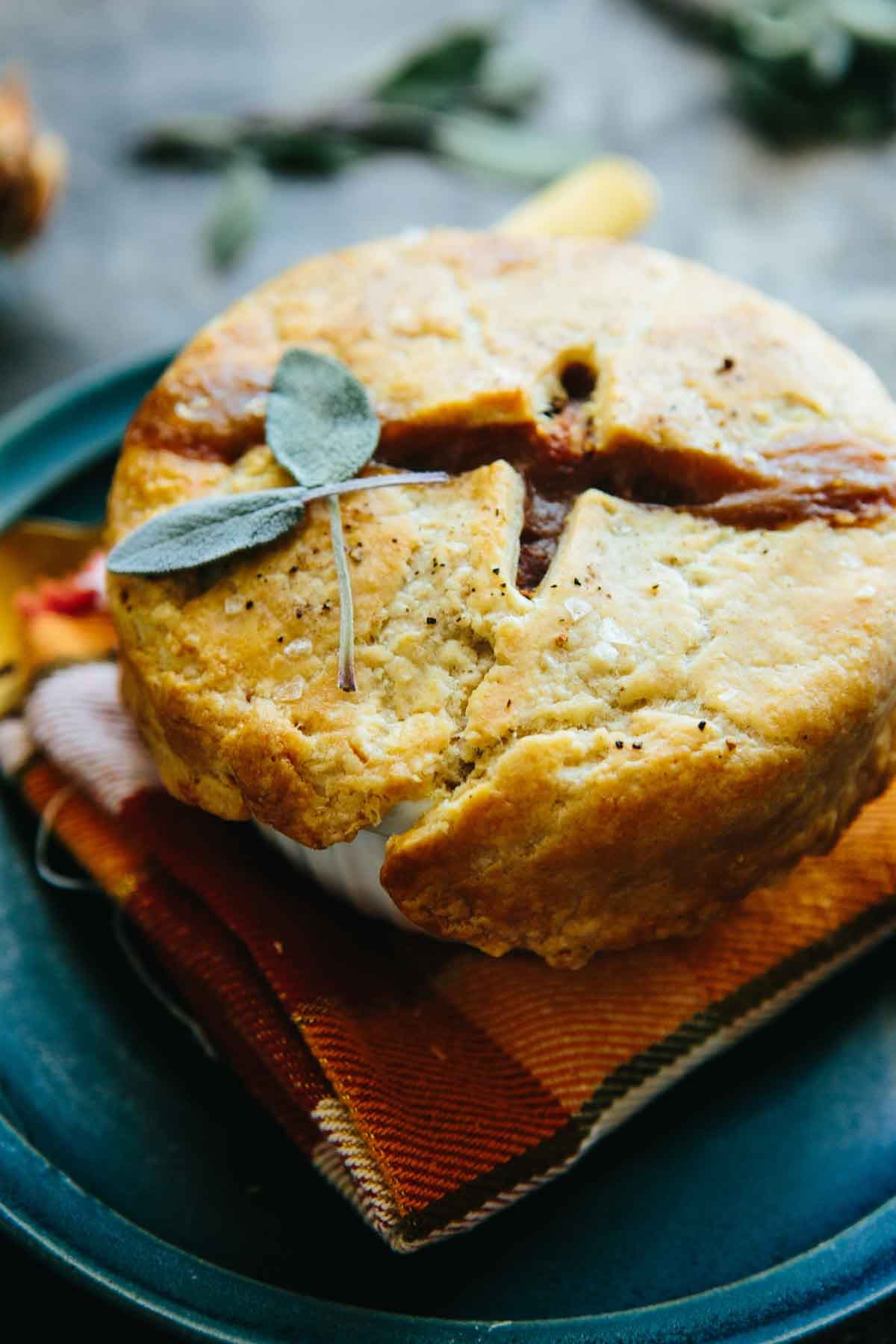 Turkey, Butternut Squash and Bacon Pot Pies