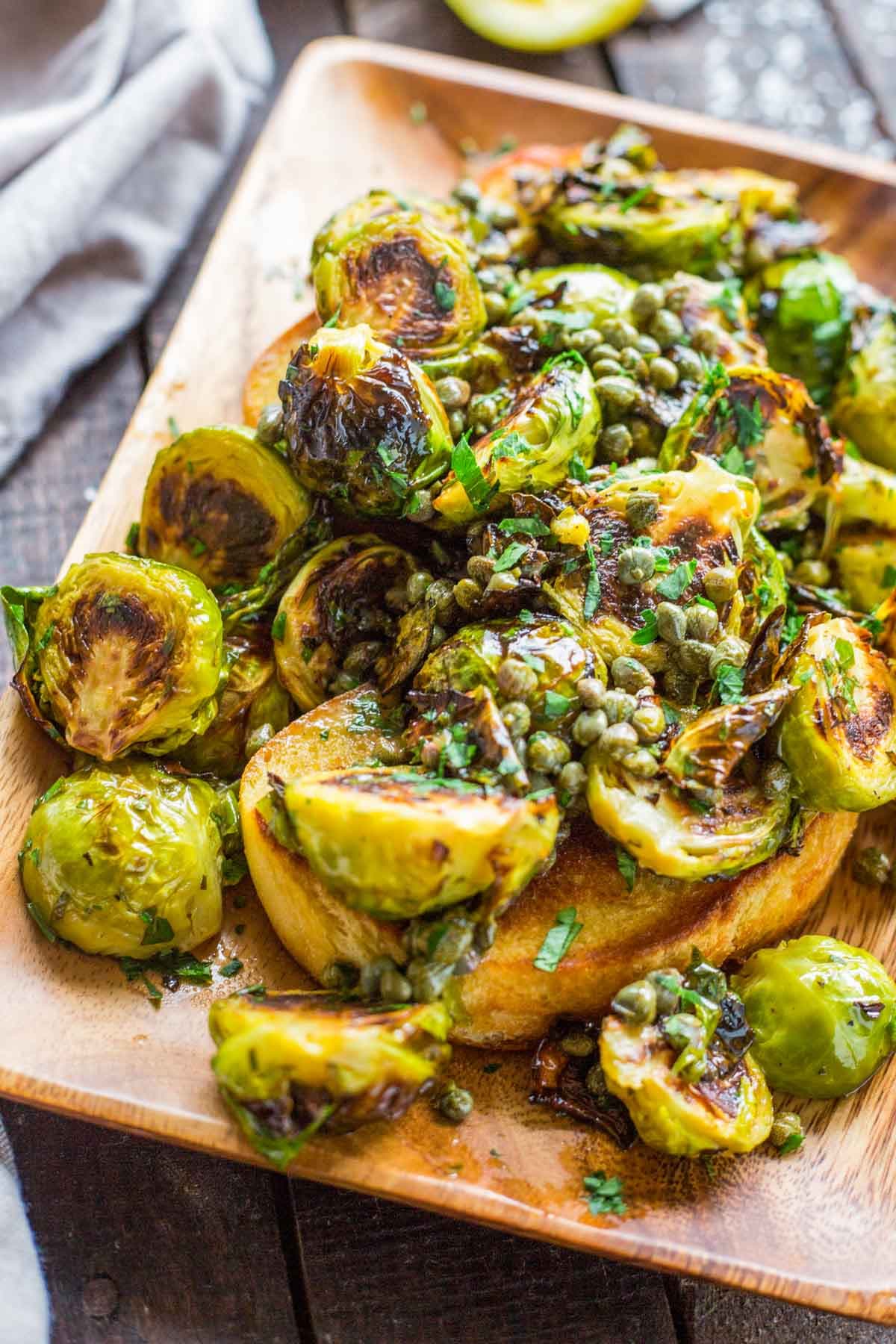 Brussels Sprouts with Anchovies and Capers