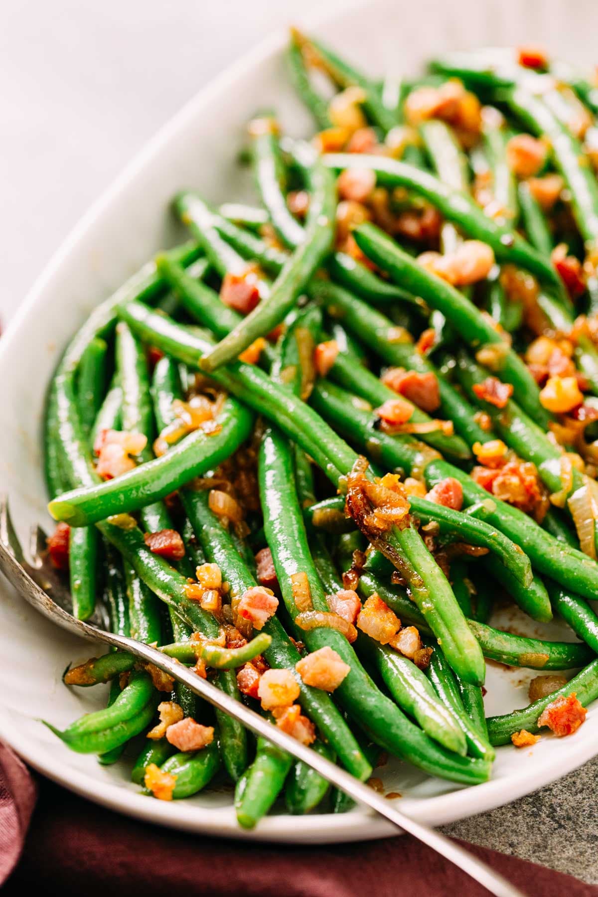Green Beans with Shallots and Pancetta