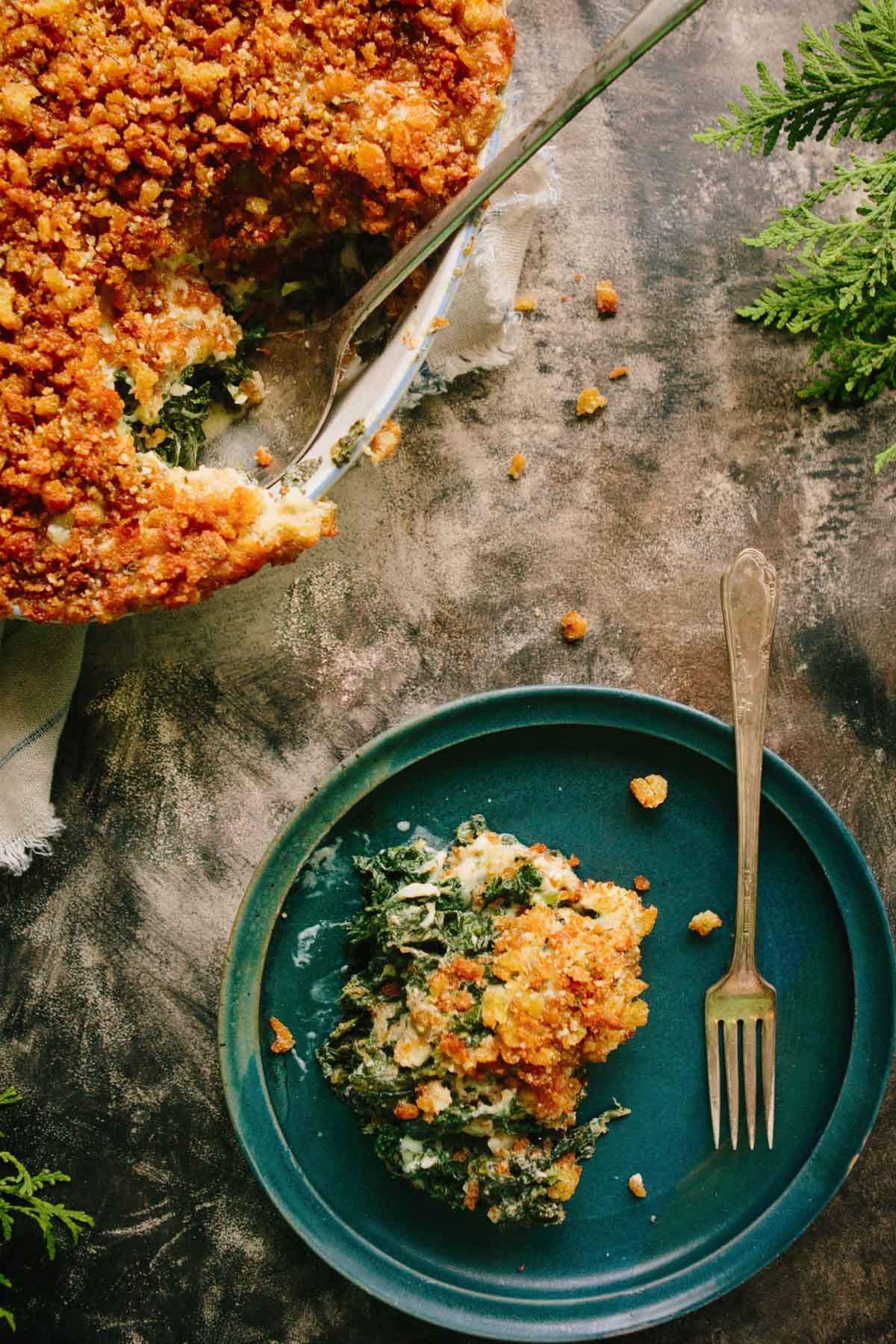 Creamed Kale Gratin