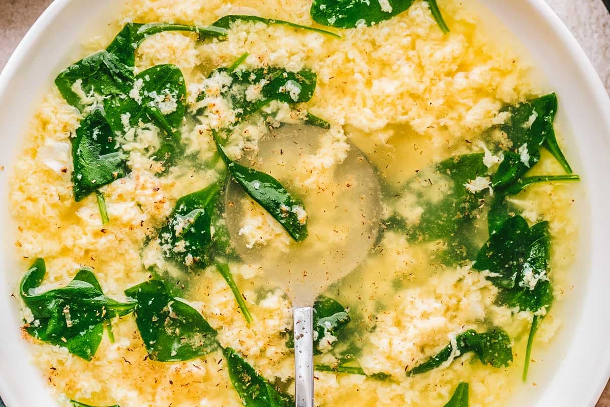 Stracciatella Soup (Italian Egg Drop Soup)