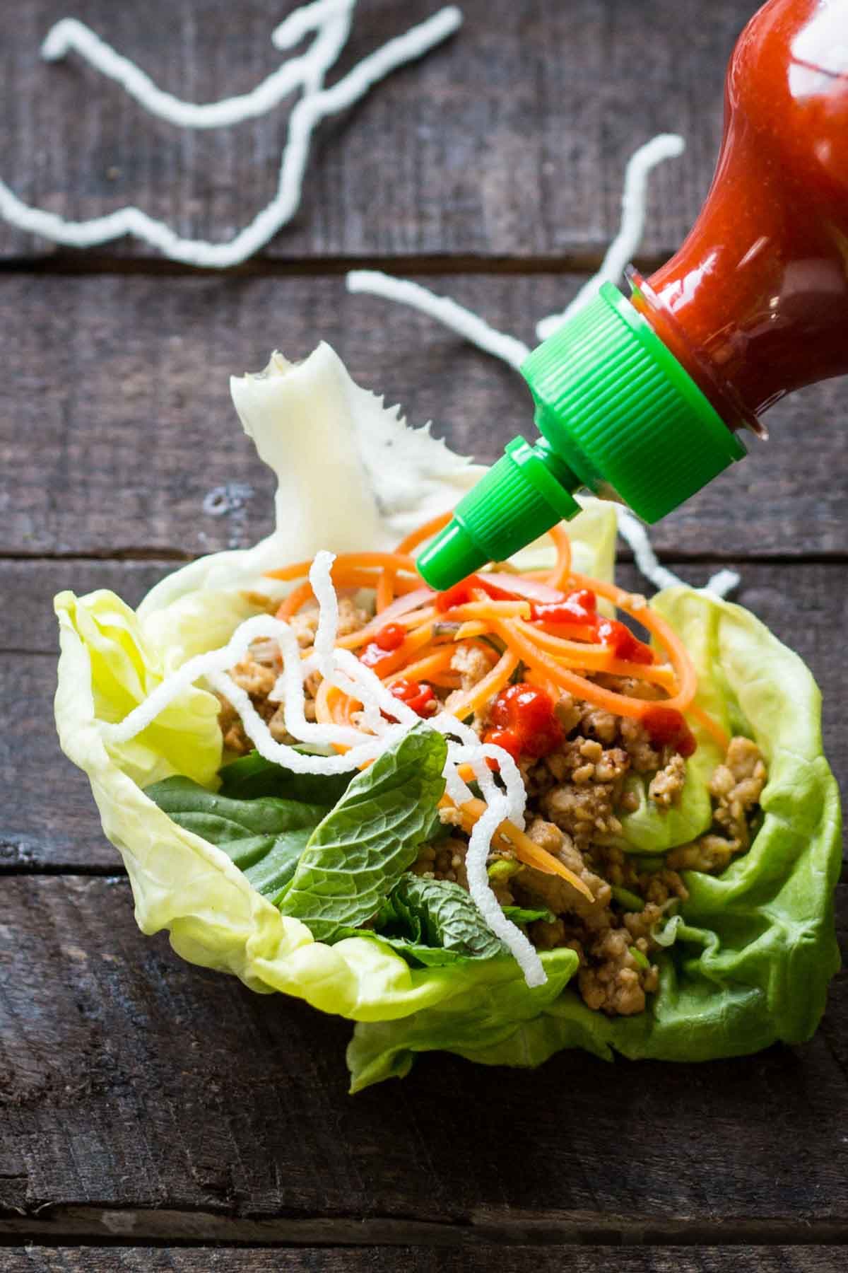 Thai Chicken Lettuce Wraps