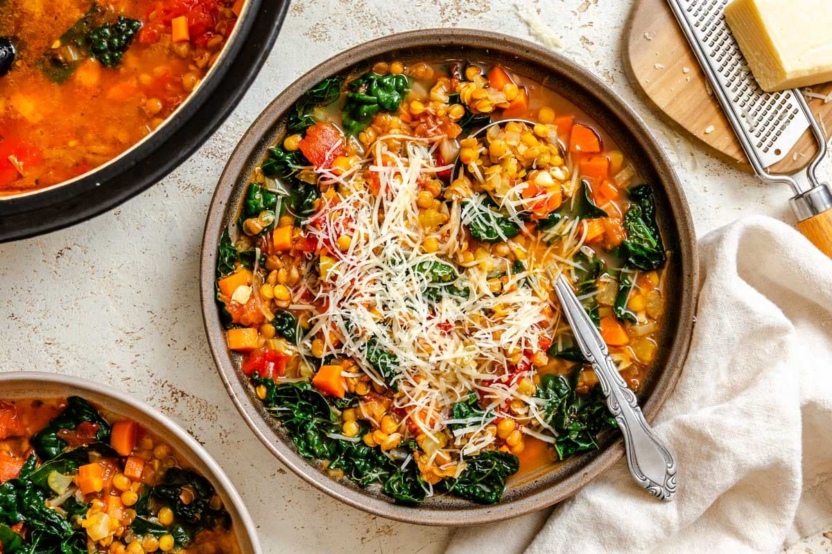 Italian Lentil Soup (Vegetarian)