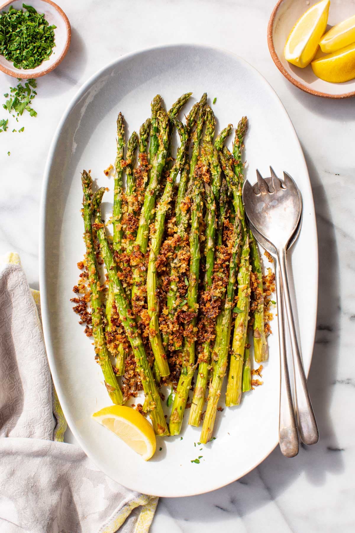 Parmesan Panko Roasted Asparagus (Crispy Oven Method)