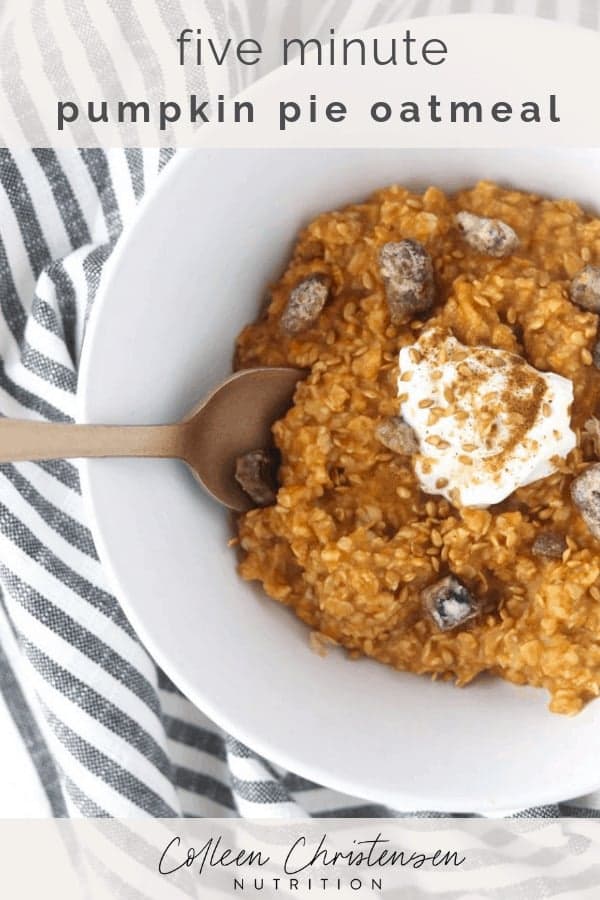 Five Minute Pumpkin Pie Oatmeal
