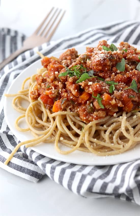 Simple & Quick Turkey Bolognese