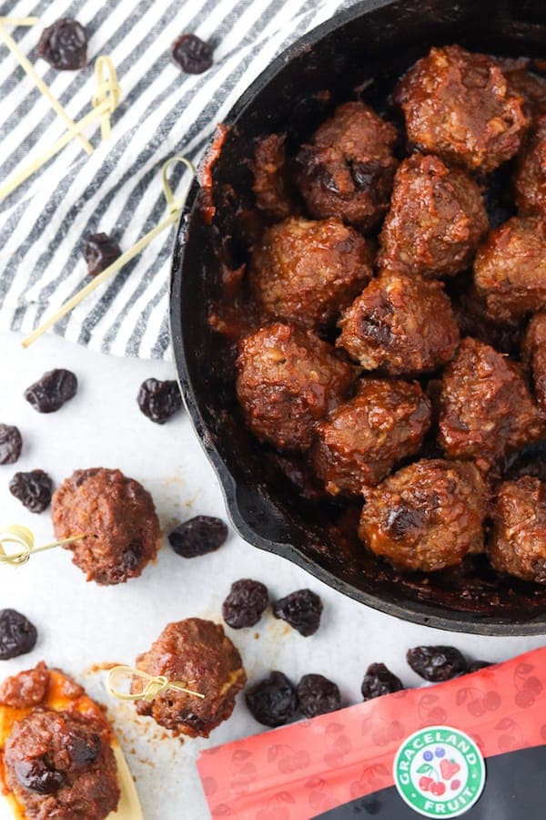Cherry Bison Meatballs