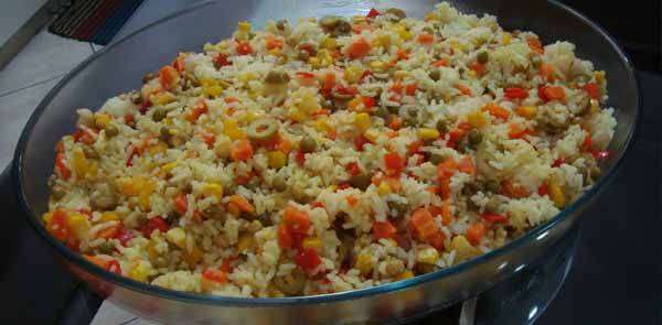 Receita de Arroz a Grega