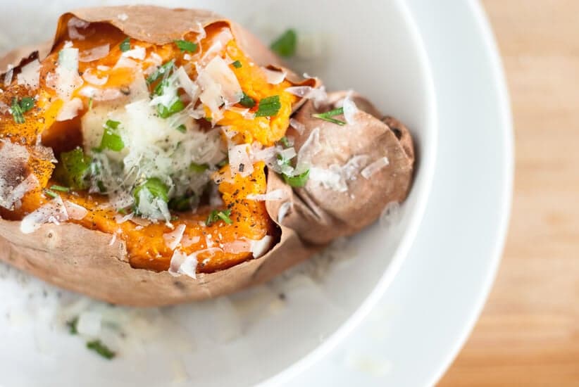 Rosemary Parmesan Sweet Potato