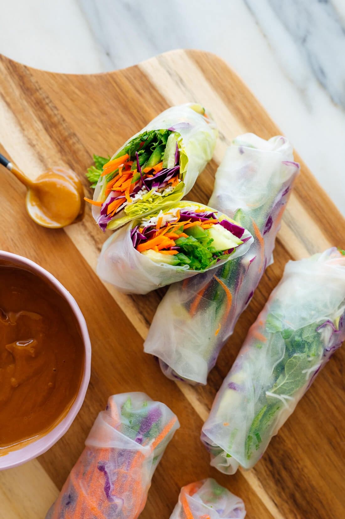 Fresh Spring Rolls with Peanut Sauce