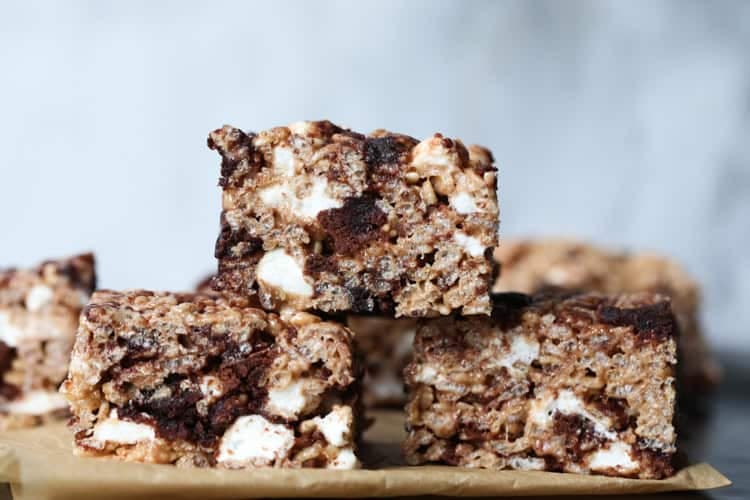 Brownie Batter Krispie Treats
