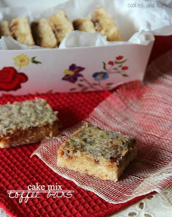 Cake Mix Toffee Bars
