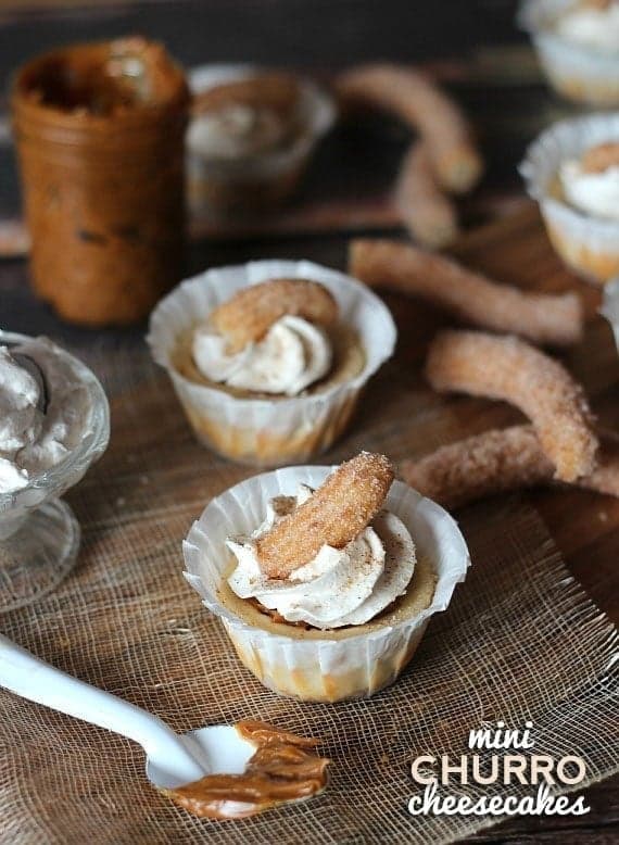 Mini Churro Cheesecakes
