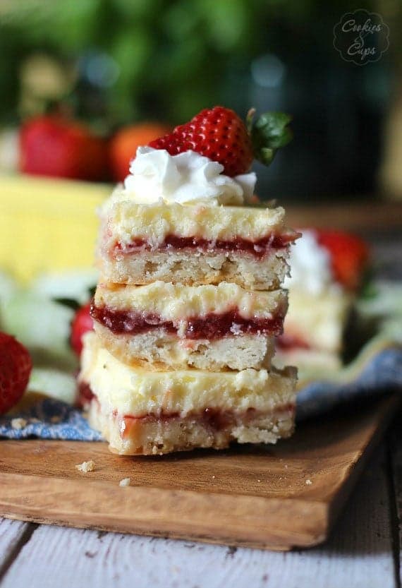 Strawberry Lemon Cheesecake Bars