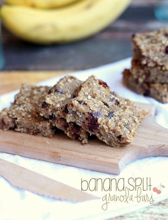 Banana Split Granola Bars