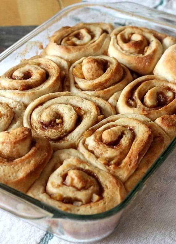 Caramel Apple Cinnamon Rolls