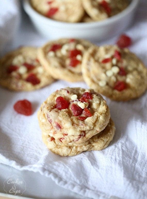 Strawberry White Chocolate Chip Cookies