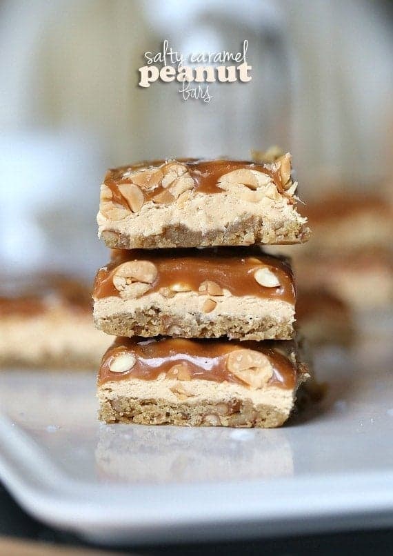 Salty Caramel Peanut Bars