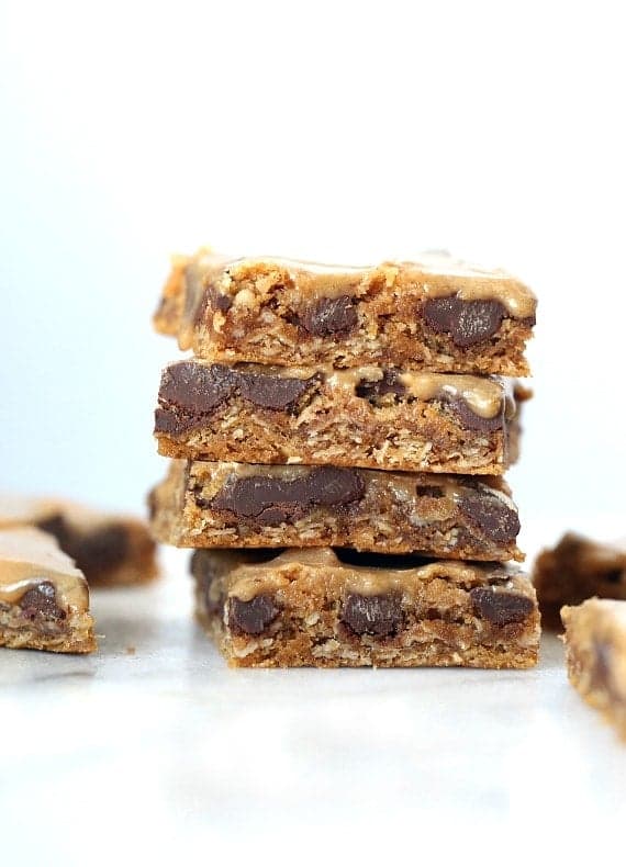 Peanut Butter Chocolate Chip Oat Squares