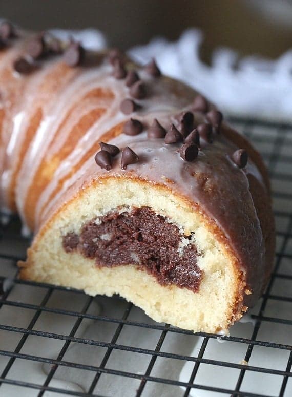Fudge Filled Vanilla Bundt Cake
