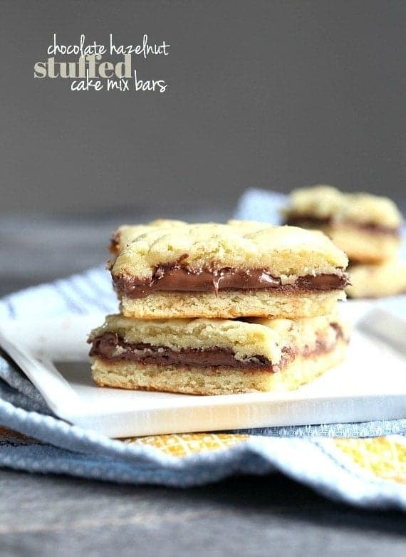 Chocolate Hazelnut Cake Mix Bars