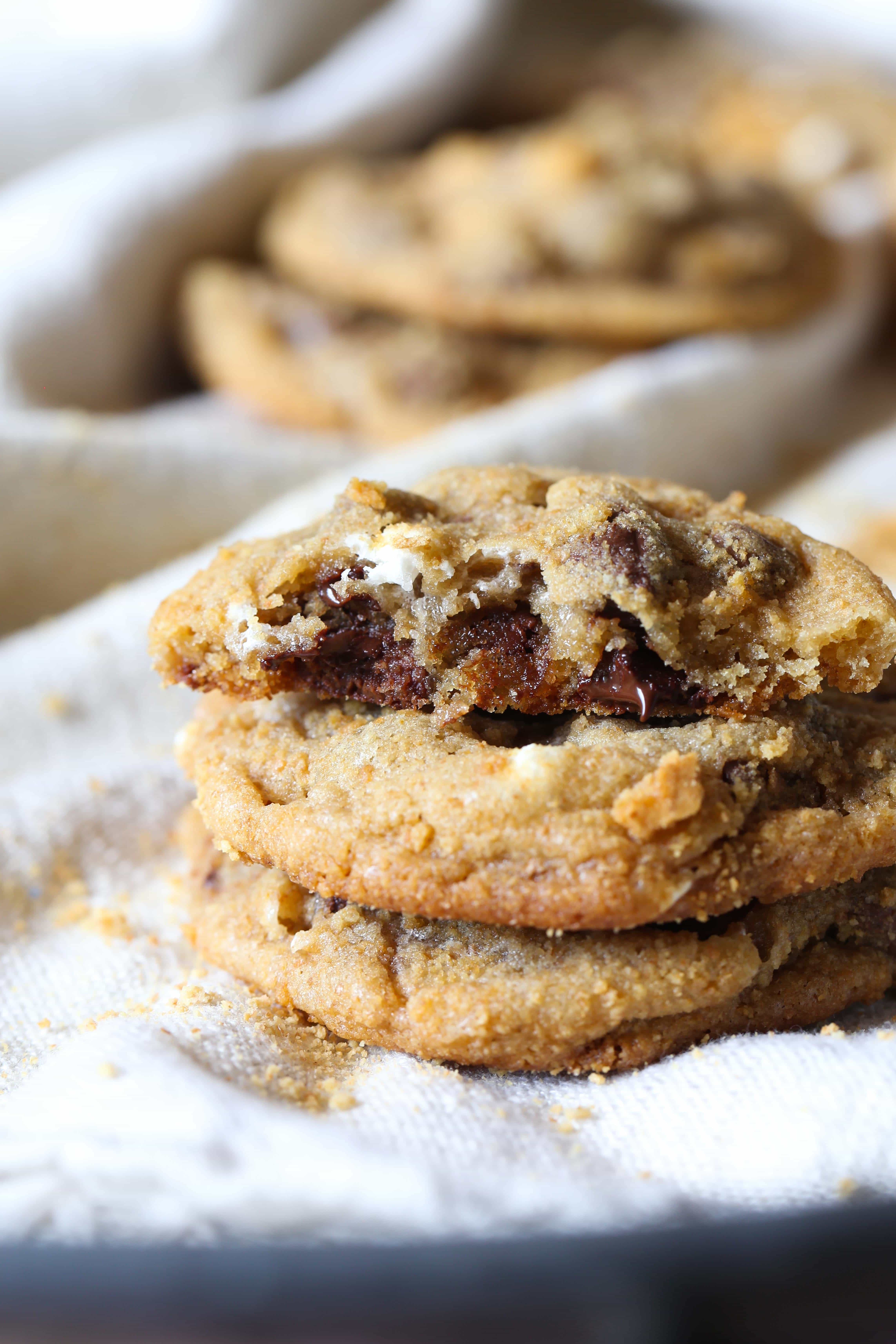 Dirty S'more Chocolate Chip Cookies