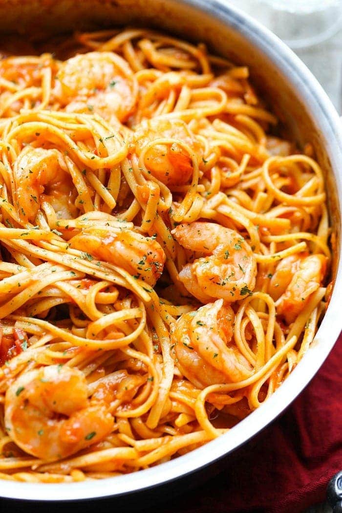 One Pot Shrimp Pasta