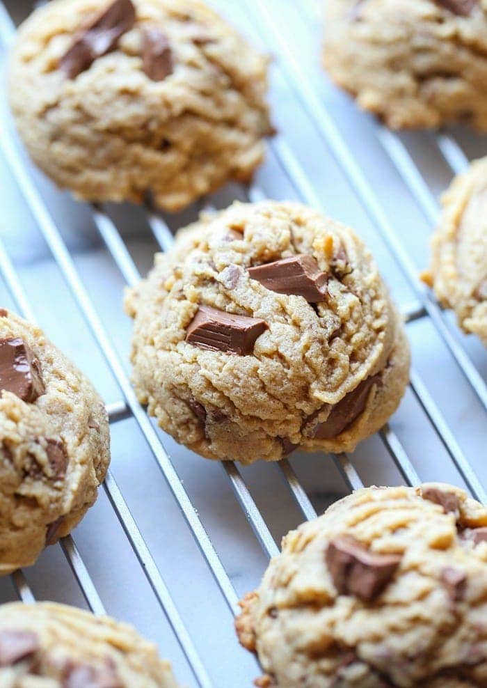 Soft Peanut Butter Chocolate Chunk Cookies