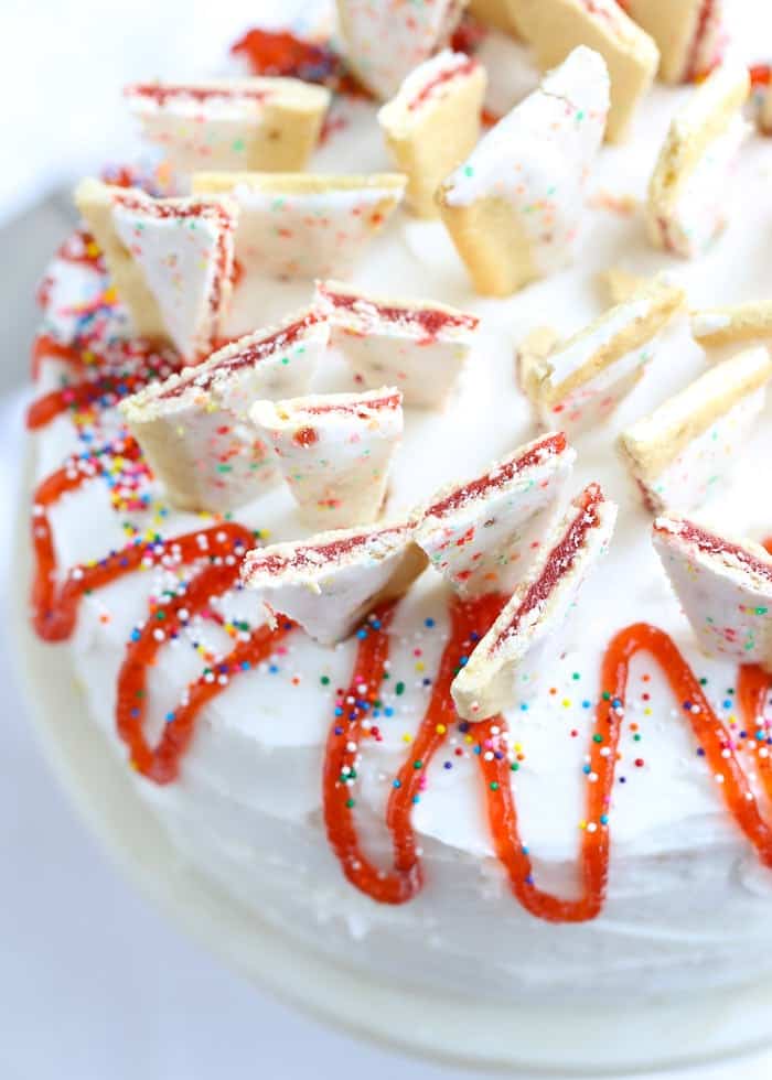 Strawberry Pop Tart Cake
