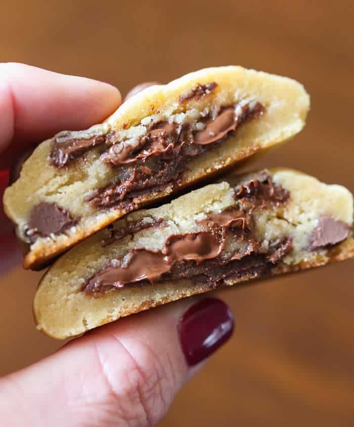 Cookie Dough Stuffed Chocolate Chip Cookies