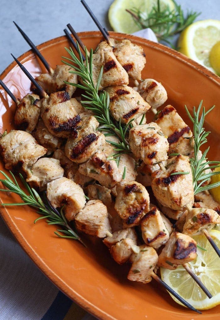 Easy Rosemary Chicken Kabobs