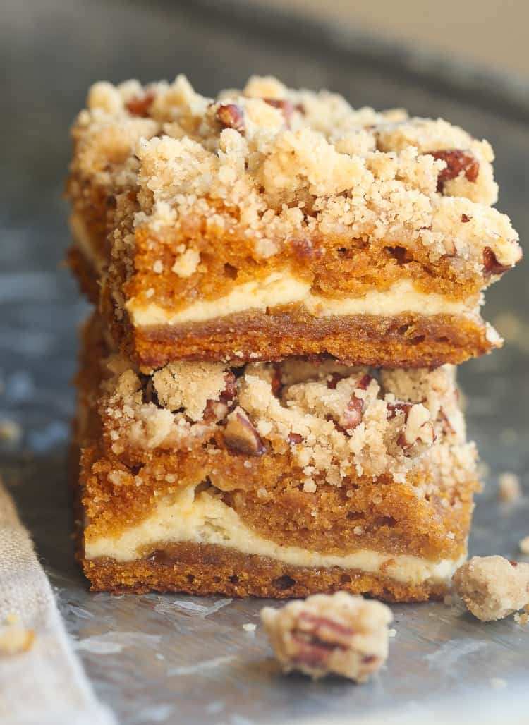 Pumpkin Cheesecake Bars