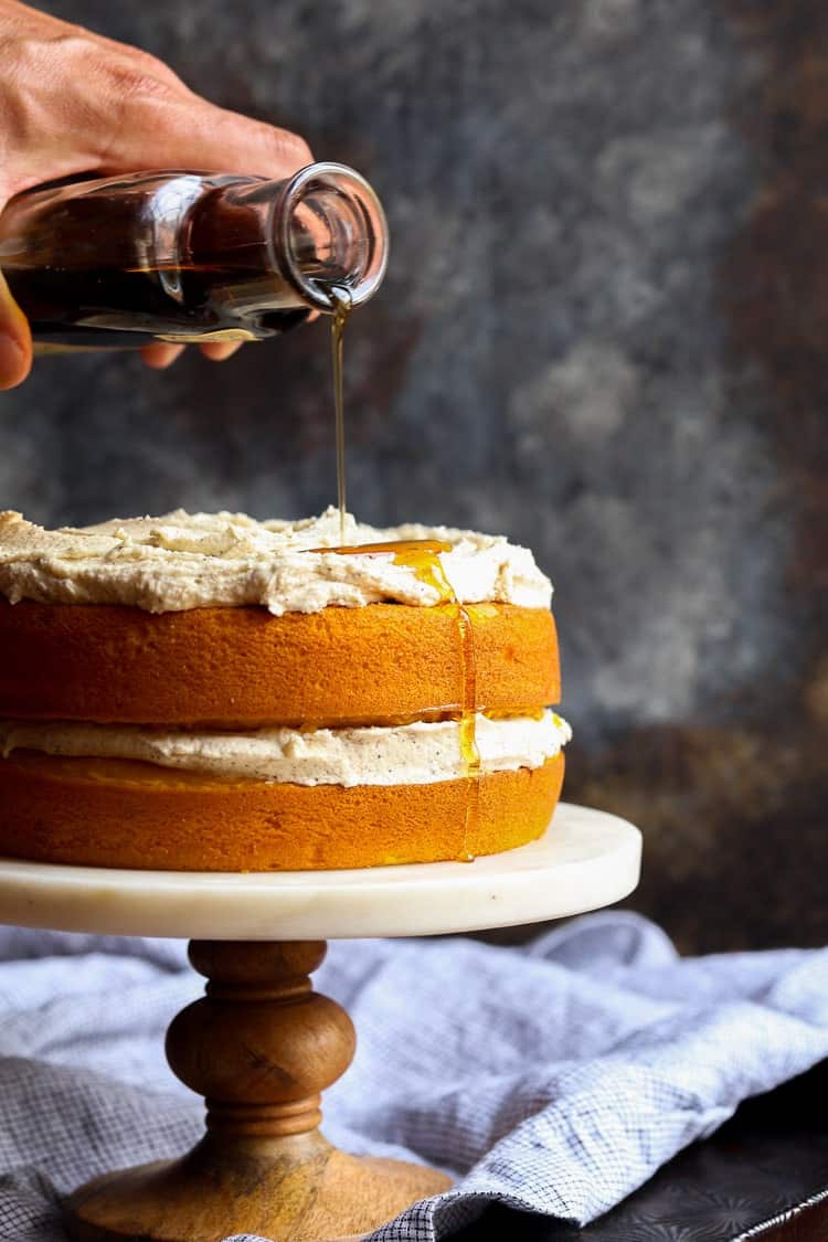 Perfect Pumpkin Cake with Maple Frosting