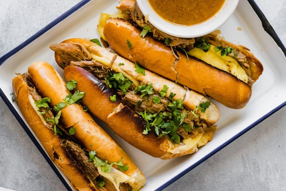 Slow Cooker French Dip Sandwiches