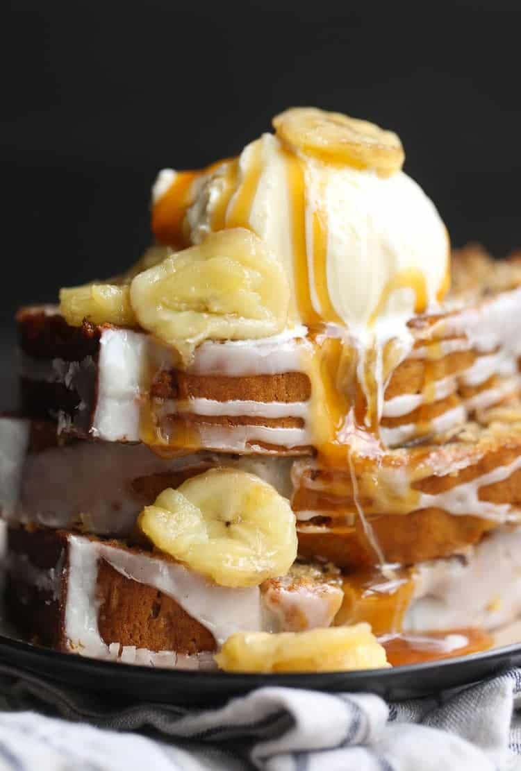Bananas Foster Banana Bread
