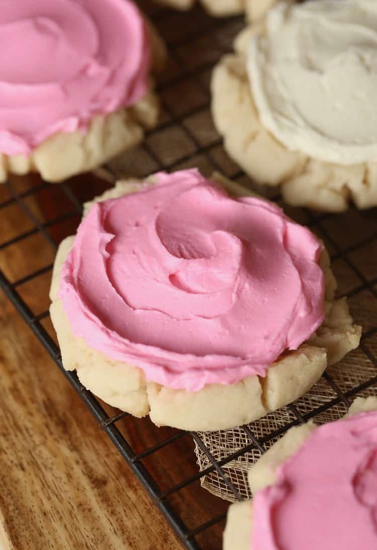 Pressed Frosted Sugar Cookies