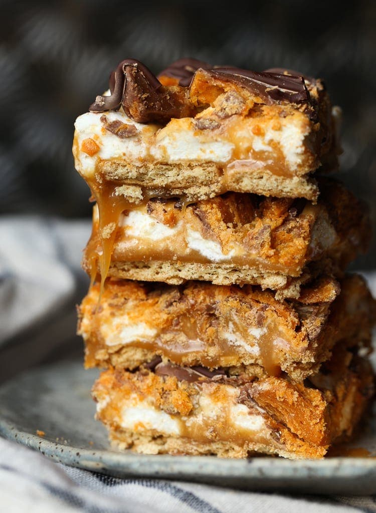Butterfinger Caramel Bars