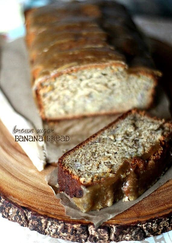 Brown Sugar Banana Bread with Brown Sugar Glaze