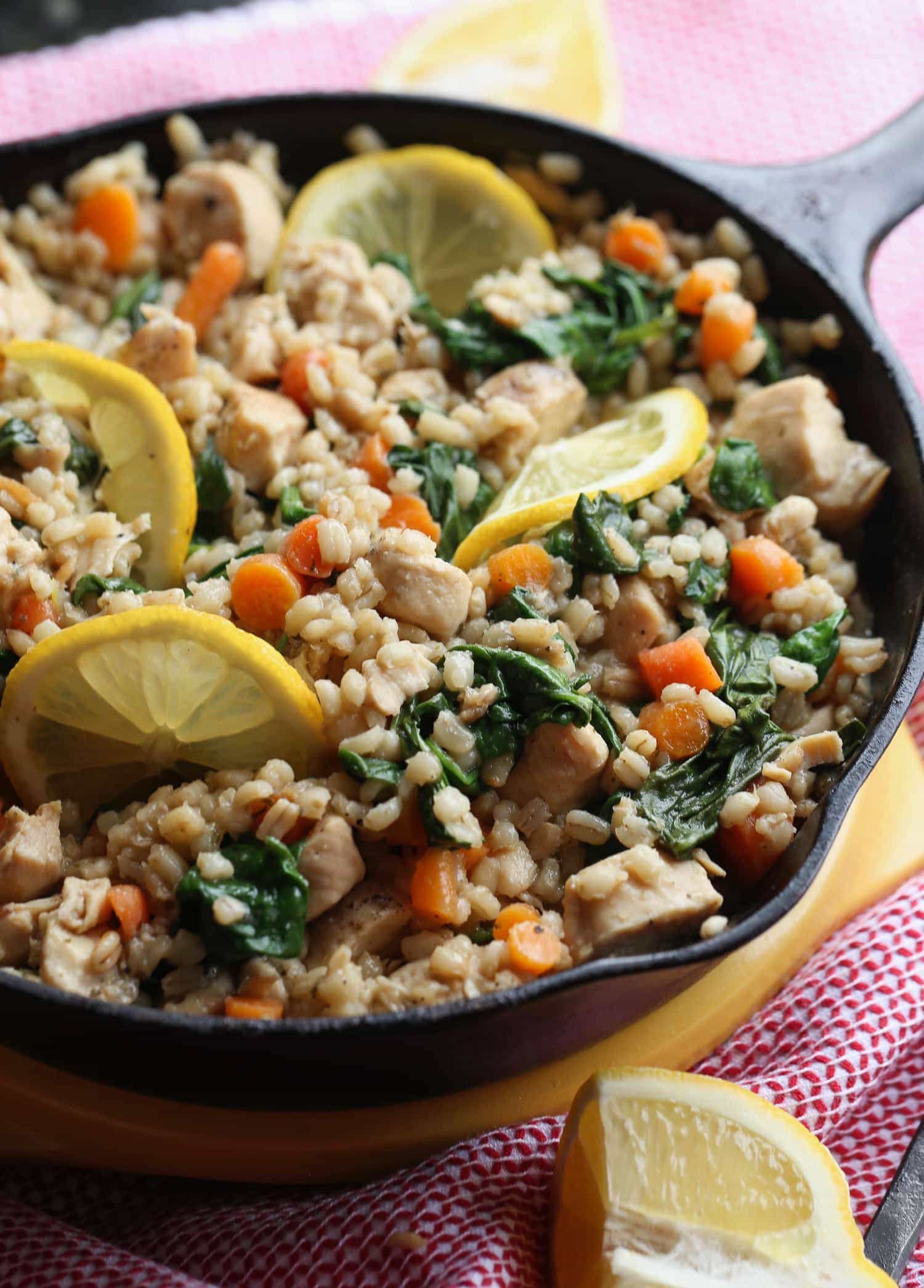 Skillet Lemon Chicken with Barley