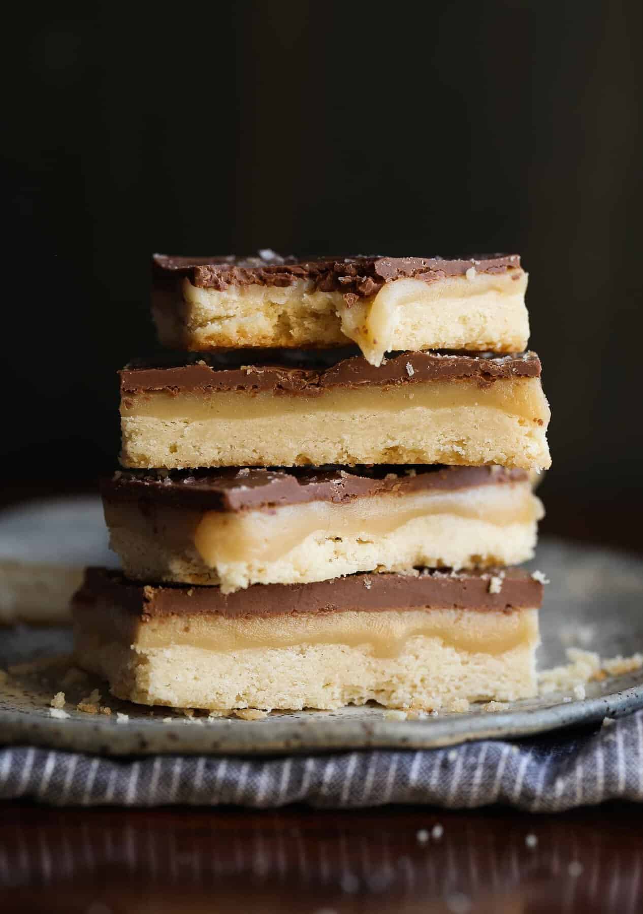 Chocolate Caramel Shortbread Bars
