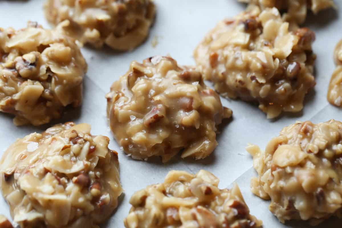 No Bake Coconut Praline Cookies