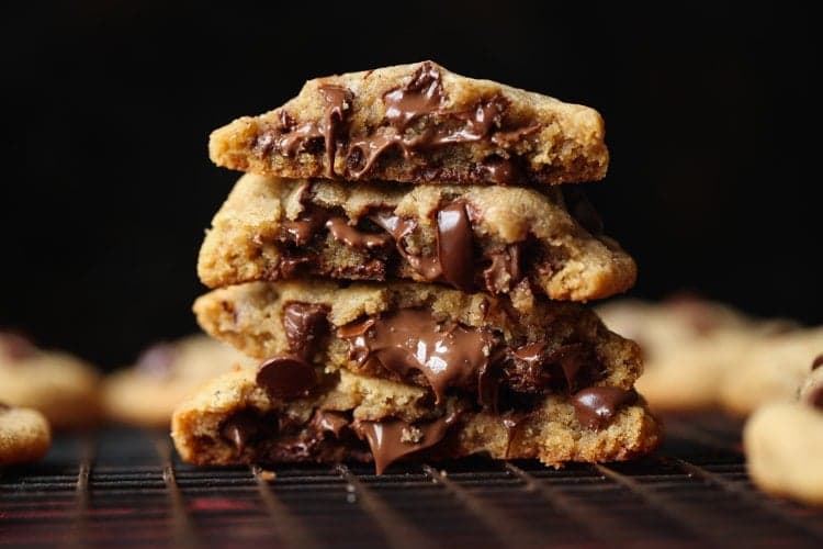 Nutella Stuffed Chocolate Chip Cookies